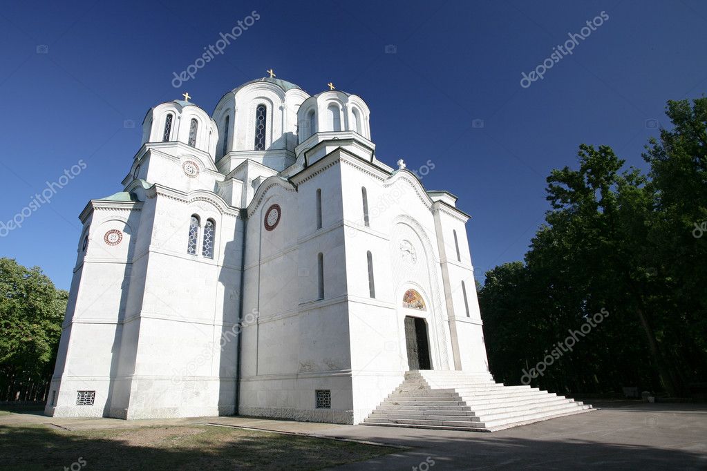 Orthodox christian St. George church in Topola, Serbia