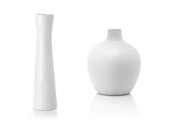 Elegantní bílé vázy — Stock fotografie