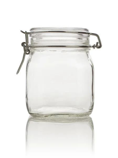 Empty glass jar — Stock Photo, Image