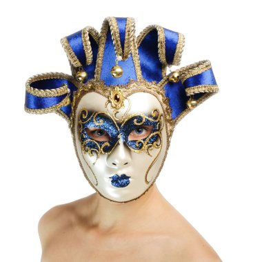 Woman with carnival mask