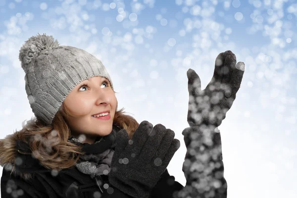 stock image Woman in winter