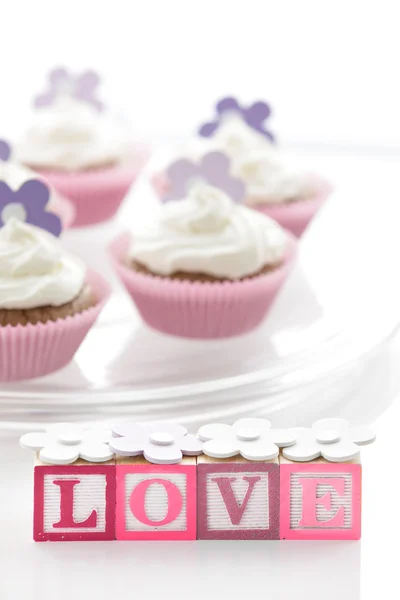 stock image Valentines cupcakes