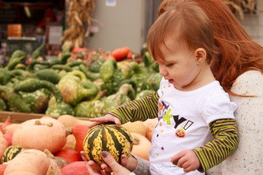 Child Touch Gourd clipart