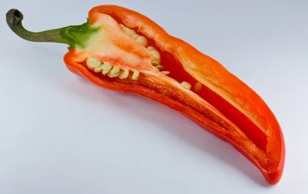 stock image Sliced red bell pepper