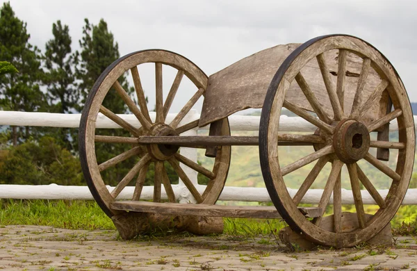 stock image A wooden wheel