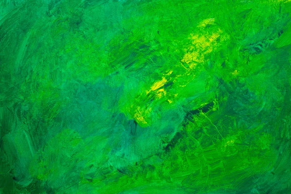 Fundo pintado acrílico verde abstrato — Fotografia de Stock