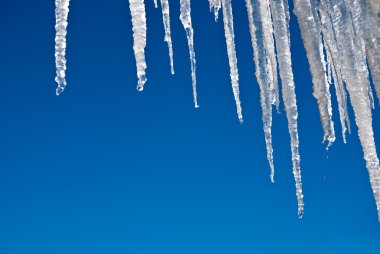 Icicles and Blue Sky clipart