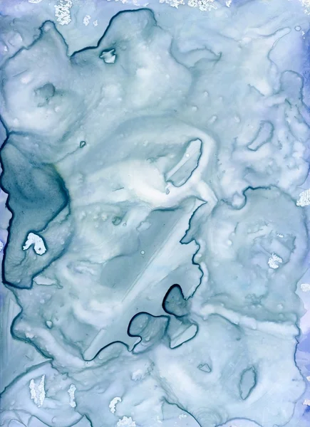 ブルー抽象的な水彩画の背景 — ストック写真