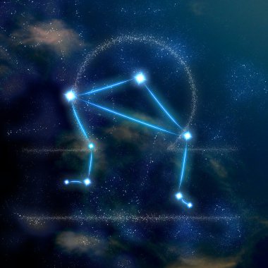 Libra constellation and symbol clipart