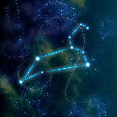 Leo constellation and symbol clipart