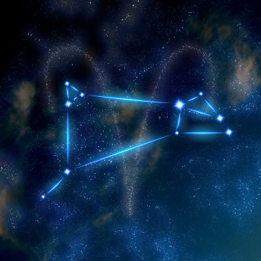 Aries constellation and symbol clipart