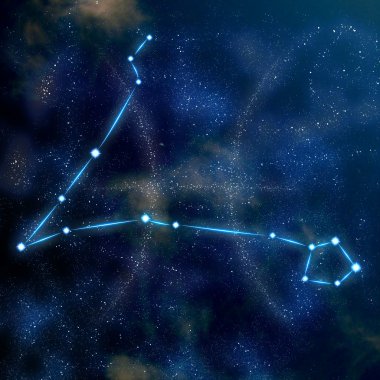 Pisces constellation and symbol clipart