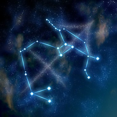 Sagittarius constellation and symbol clipart