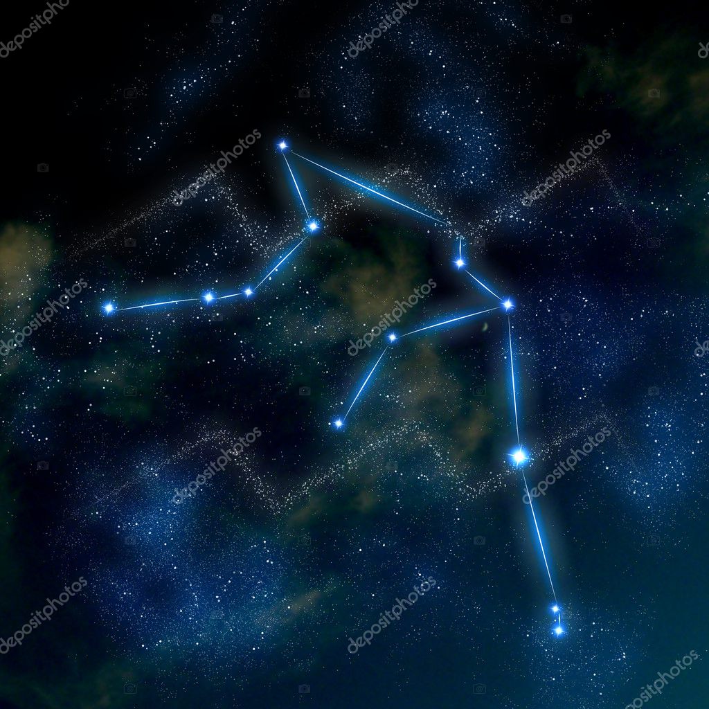 Aquarius constellation and symbol — Stock Photo © twentyfreee #8745065