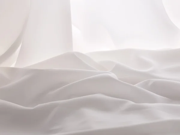 Гладкий фокусований елегантний білий шовк — стокове фото
