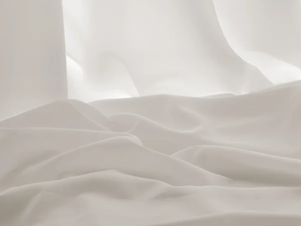 Liso enfocado elegante seda blanca —  Fotos de Stock