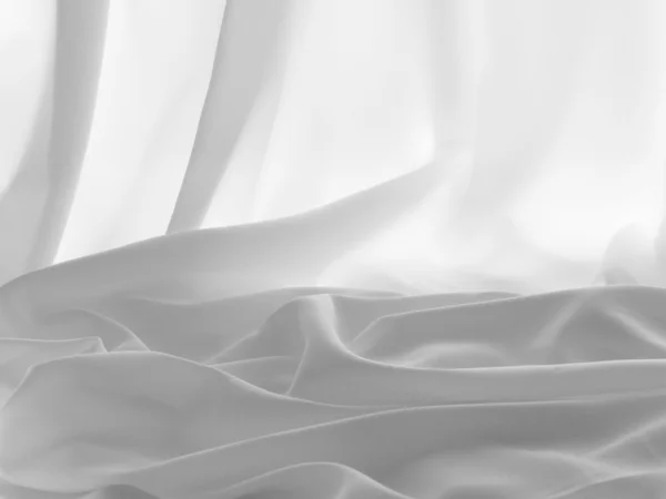 Gładkie koncentruje się elegancki biały jedwab — Zdjęcie stockowe