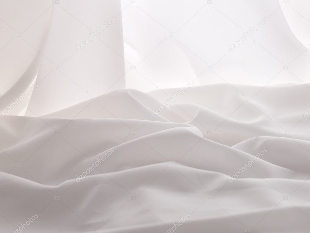 Smooth focused elegant white silk