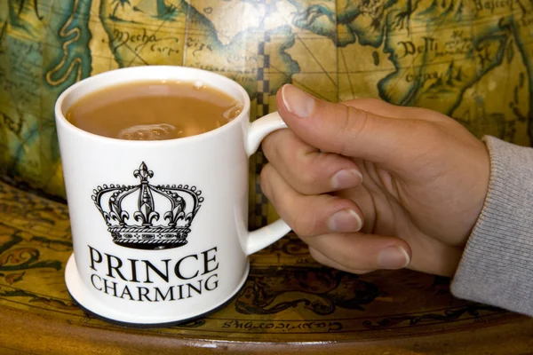 Prince charming cup of tea — Stock Photo, Image