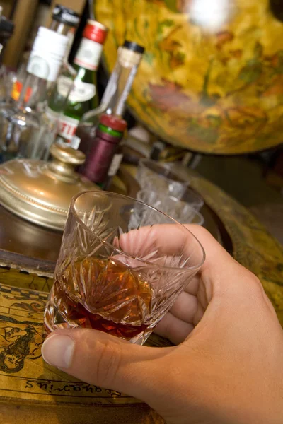 Whiskey on drinks globe — Stock Photo, Image
