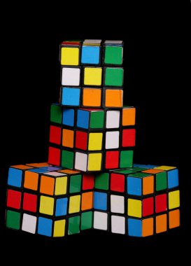 Rubix cube mini models clipart