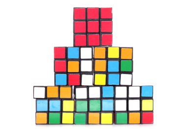 Rubix cube mini models clipart