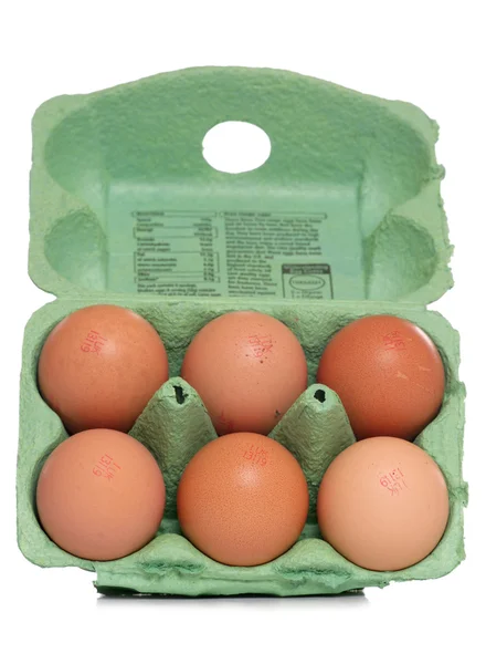 Media docena de huevos — Foto de Stock