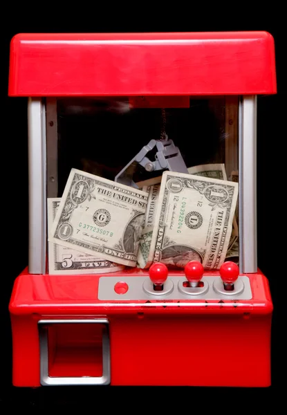 Американские деньги в автомате — стоковое фото