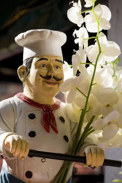 İtalyan aşçı heykeli — Stok fotoğraf