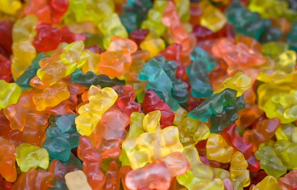 Gummy bear sladkosti pozadí — Stock fotografie