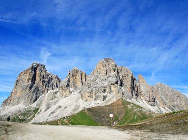 val di Fassa dolomites Sasso lungo dağ manzara