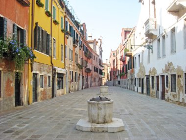 Wells, burano Venedik yakınındaki içinde yağmur suyu hasadı