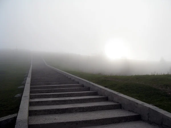 Stairs to the fog — Stock Photo, Image