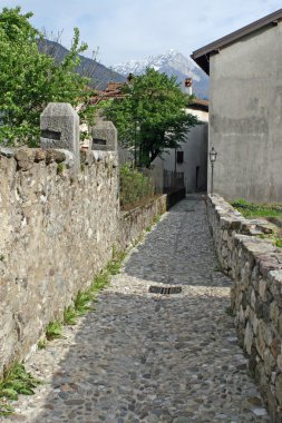 evler ve İtalya şehir rooftops hava fotoğrafı