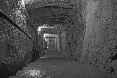 Wet walkway of the soldiers inside the Fort during War clipart