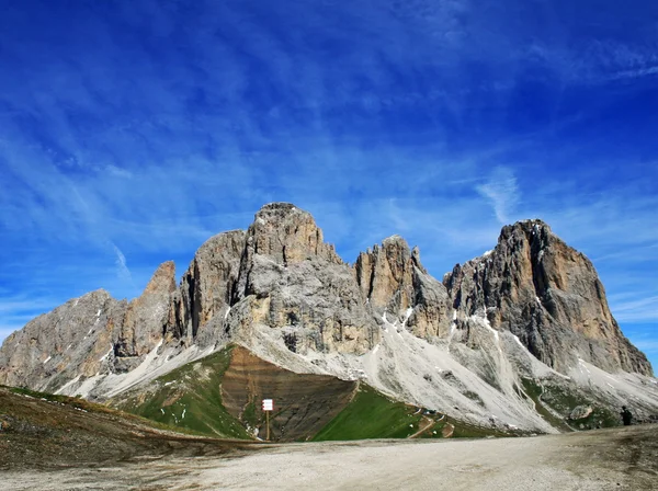 Sasso lungo mountain landscape of the Dolomites of Val di Fassa — Stock Photo, Image