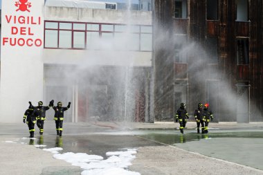 itfaiye itfaiye istasyonu bir eğitim egzersiz sırasında