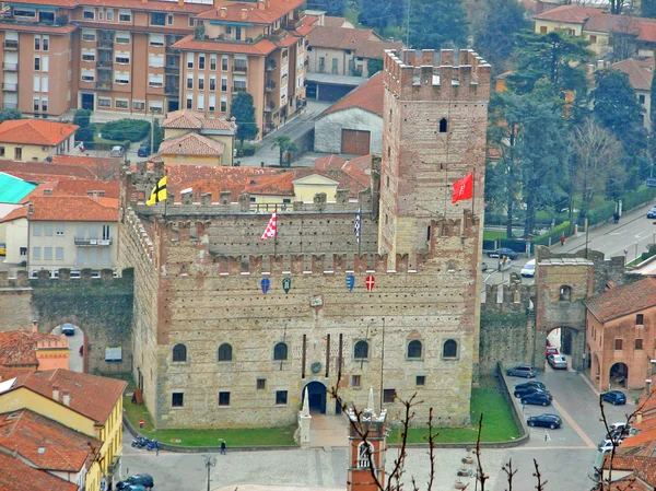 Marostica väggar och castle nära vicenza — Stockfoto