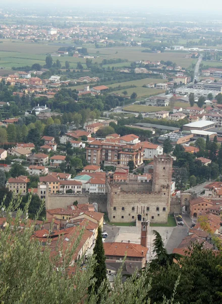 Marostica ściany i zamek w pobliżu vicenza — Zdjęcie stockowe