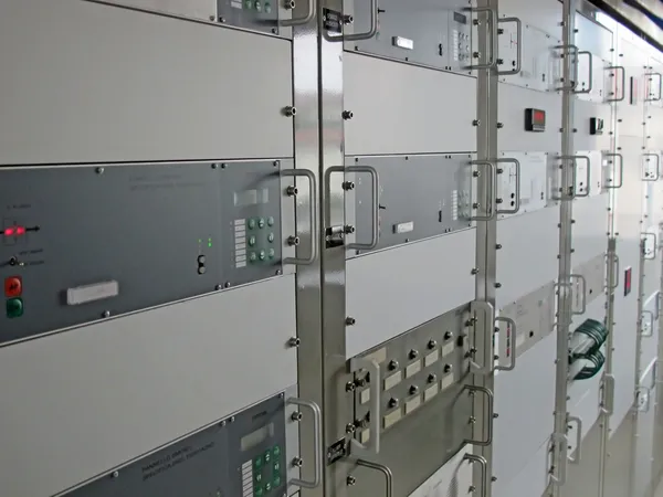 Bir endüstri elektrik kontrol paneli — Stok fotoğraf
