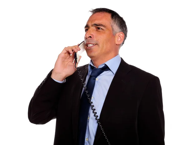 Uitvoerend spreken op telefoon — Stockfoto