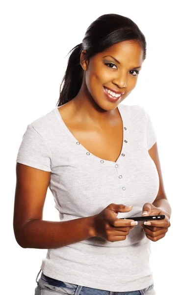 Woman using a mobile — Stock Photo, Image