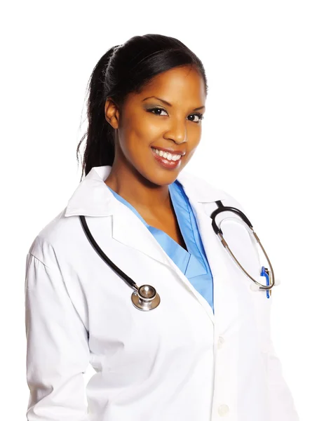 Доктор чёрная женщина — стоковое фото