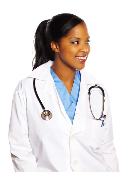 Läkare svart kvinna — Stockfoto