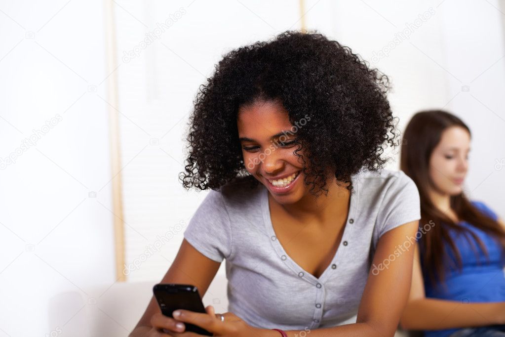 Girl using a mobile phone