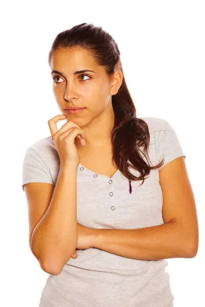 Isolated young woman — Stock Photo, Image