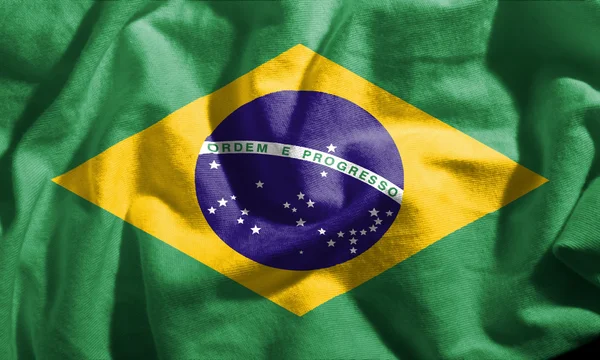 Флаг Бразилии — стоковое фото