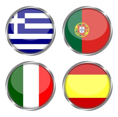 Yunanistan, Portekiz, İtalya ve İspanya bayrağı