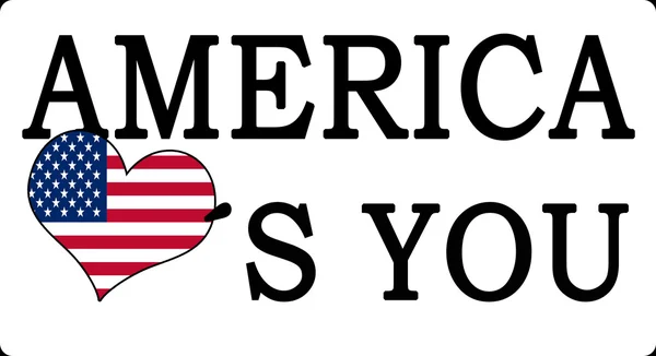 Америка любит тебя. — стоковое фото