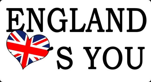 Anglie vás miluje — Stock fotografie